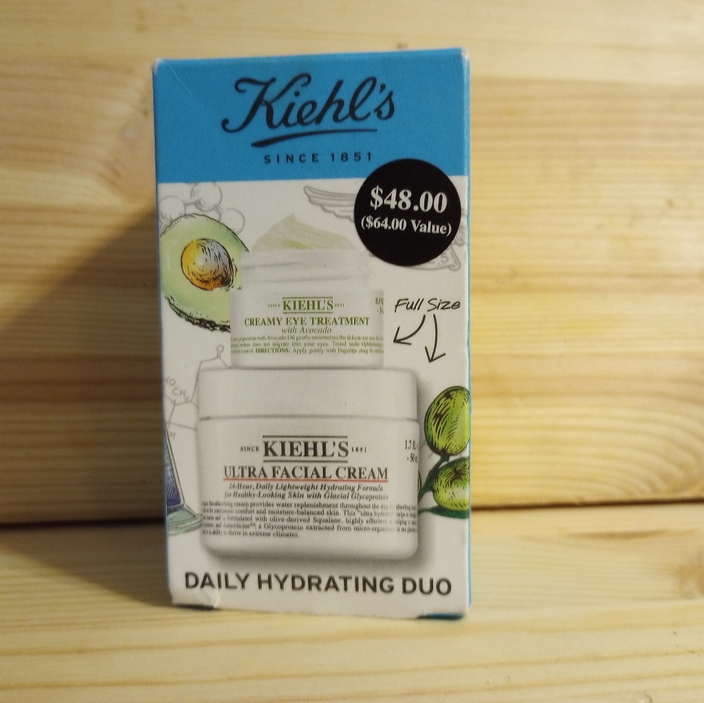 BNIB Kiehls Hydrating Duo Ultra Facial & Creamy Eye Set